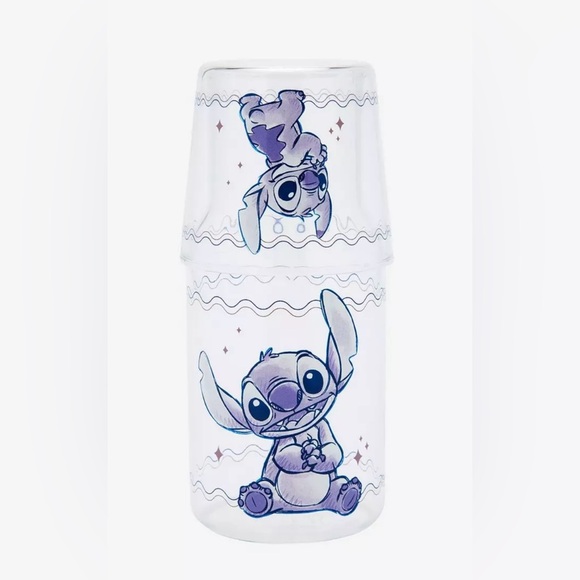 Disney Stitch Glass Pitcher and Cup - Picture 4 of 5